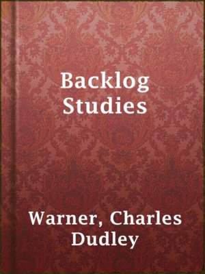 cover image of Backlog Studies